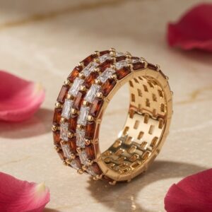 Trendy Shine Rust Tyre Band Ring (size 6,8,9)
