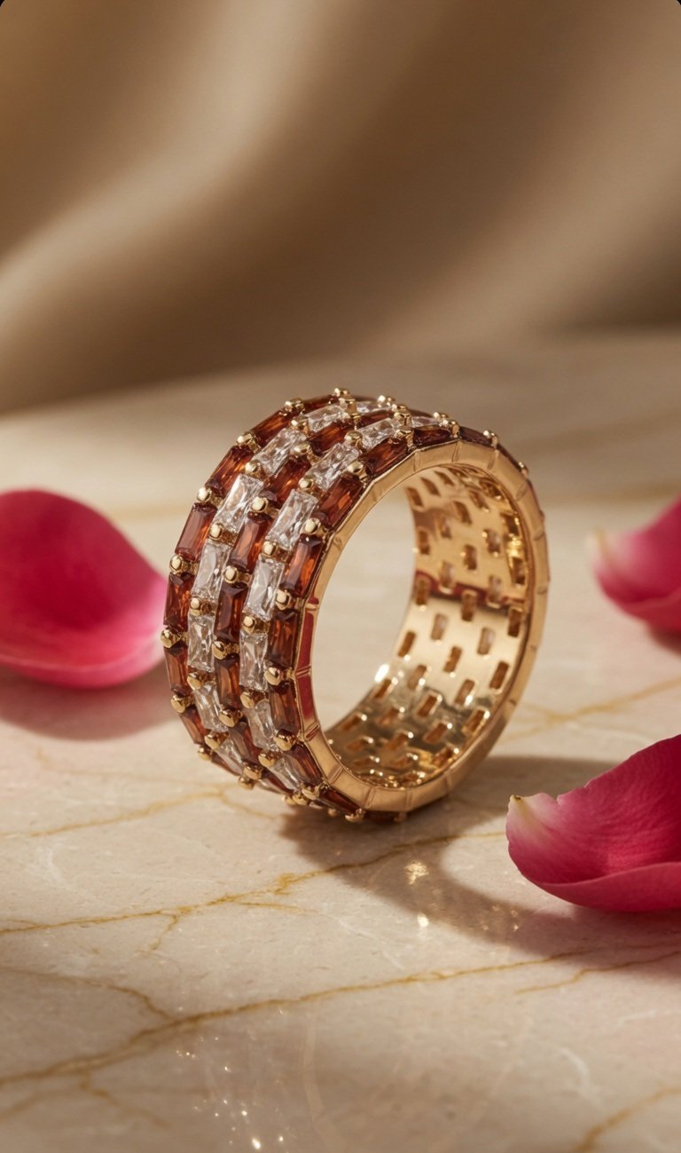 Trendy Shine Rust Tyre Band Ring (size 6,8,9) - Image 2