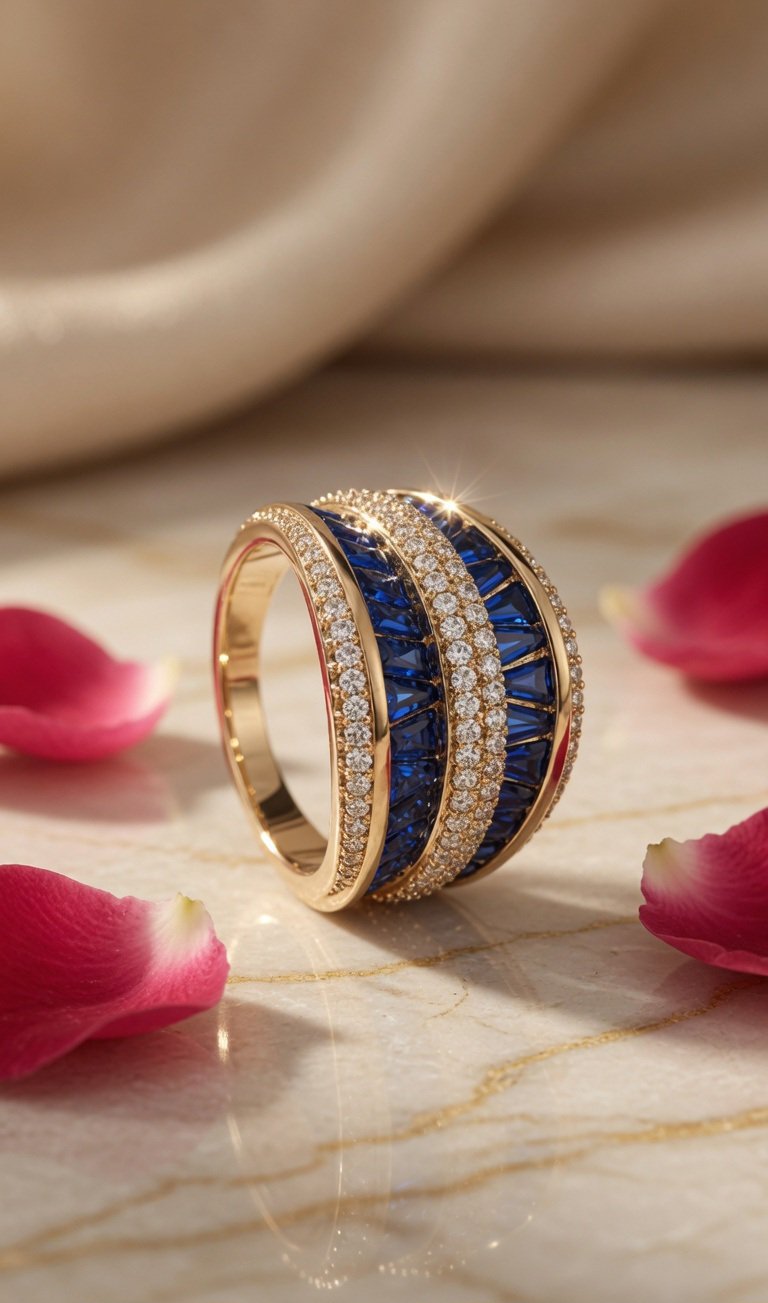 Trillion Baguette Unique Desire Ring (size7,9)