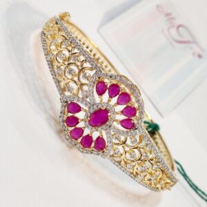 Fashion Forward Ruby Gold finish Bracelet