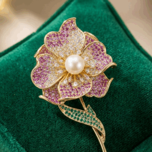 Luxury Pink Blossom Brooch