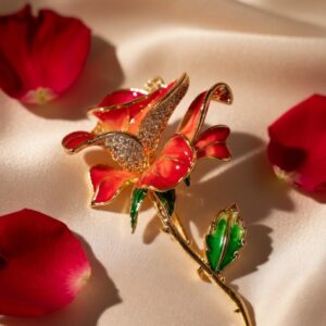 Shaded Stem Flower Brooch