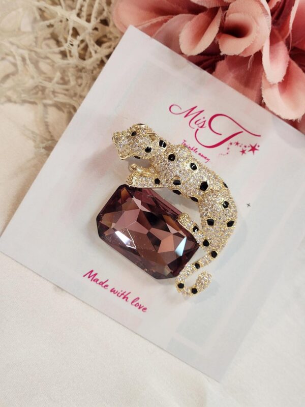 Panther on Rock Brooch