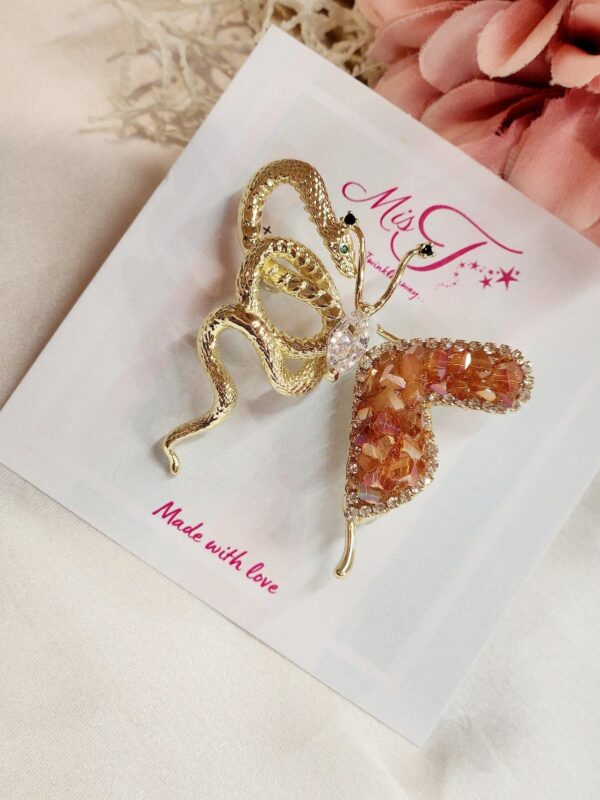 Mystic Serpent & Butterfly Brooch