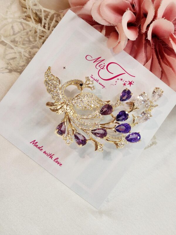 Lilac Queen Brooch