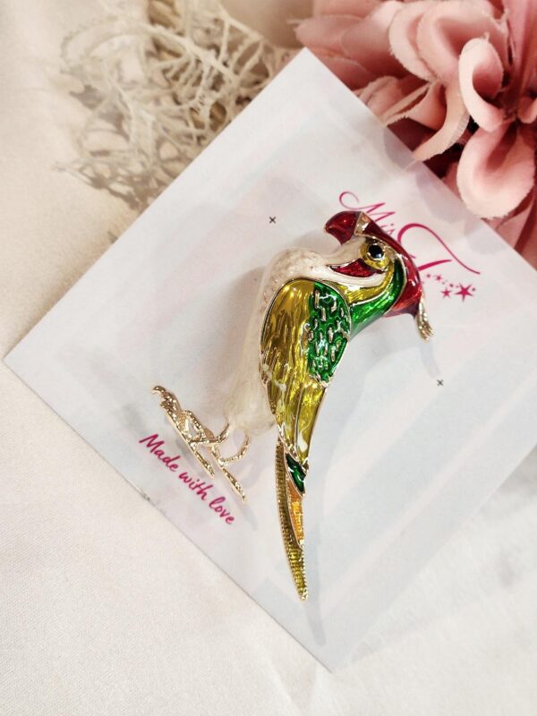 Macaw Brooch