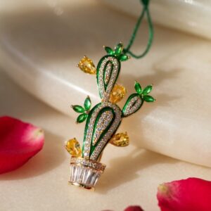 Nyssa Cactus Brooch Pin Party wear