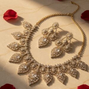 Nazakat Glow Antique Finish Choker Set for Festival Wear
