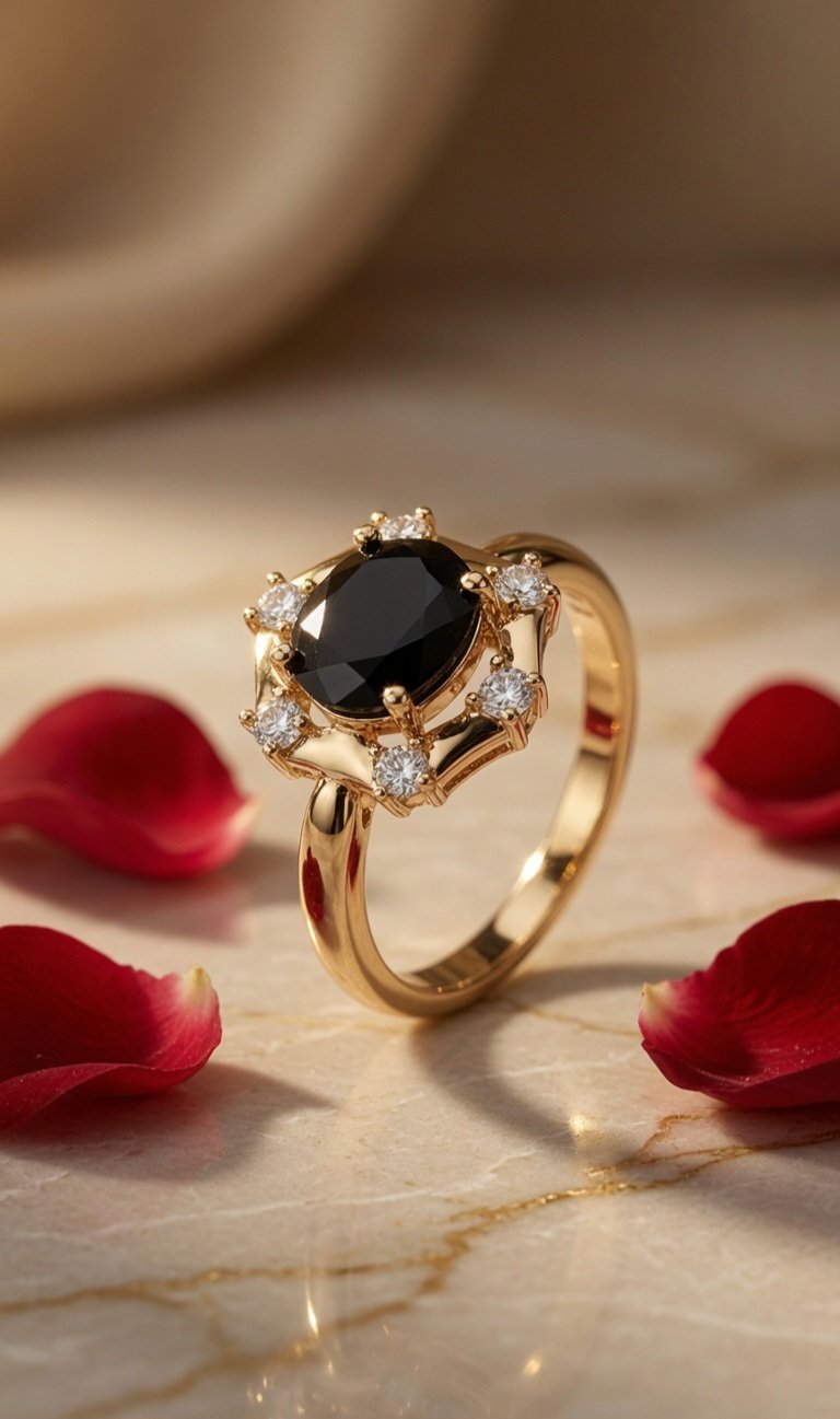Bold Black Soft Luxe Ring - Image 2