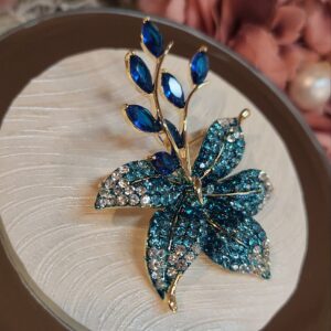 Diva Glow Shaded Blue Brooch