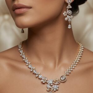 Minimal Floral Necklace set