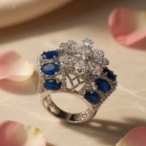 Sapphire Blue Treasure Trunk Ring