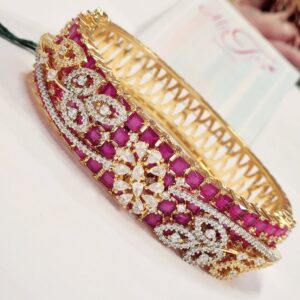 Global Fashion Ruby Golden Finish Bracelet