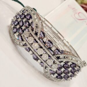 Prestige lavender Silver Finish Zirconia Bracelet