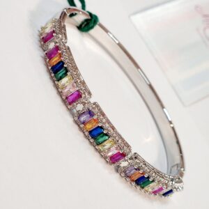 Elite Radiance Multi Platinum finish Side Openable bracelet