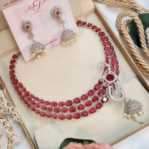 The Royal Heritage: The Ruby Empress Set Choker Necklace