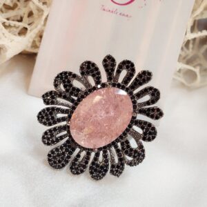 Iris Mosaic Pink Doublet Finger Ring