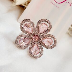 Floral Fortune Blush Pink Finger Ring