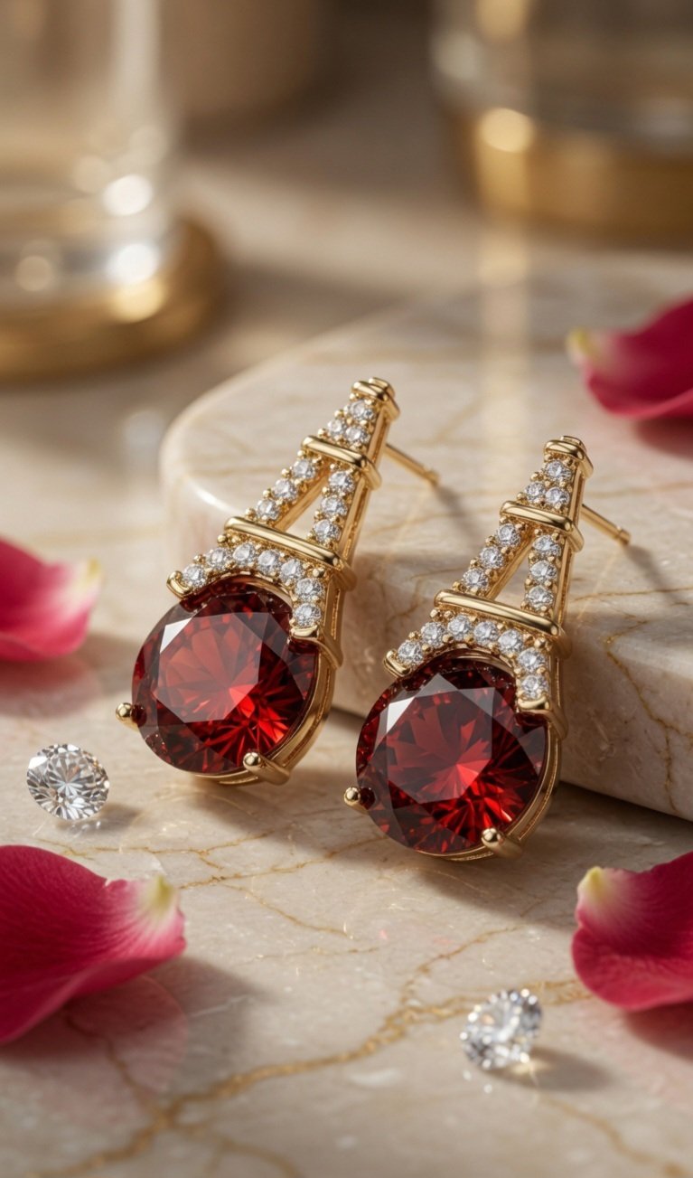 Scarlet Eiffel Architectural Studs-Gold Finish
