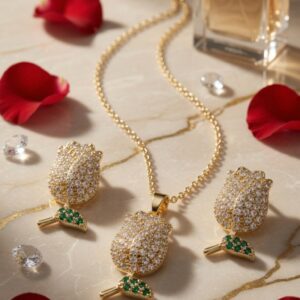 Secret Garden Botanical Trio Tulip Pendant Set-Gold Finish