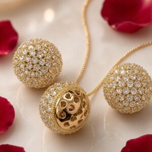 The Luminary Sphere Orb Gold Pendant Set-Gold Finish