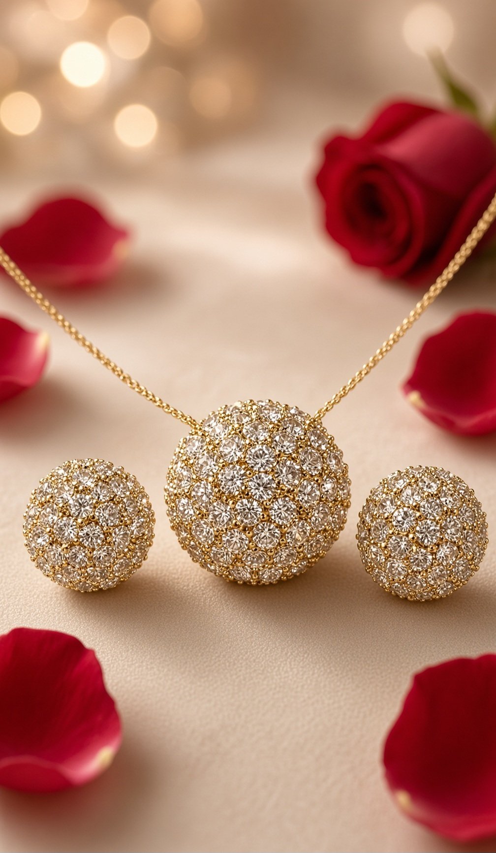 The Luminary Sphere Orb Gold Pendant Set-Gold Finish - Image 2